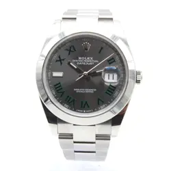 ROLEX STAINLESS STEEL DATEJUST 41MM WIMBLEDON DIAL