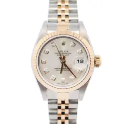 ROLEX DATEJUST 26MM SILVER DIAL WATCH 79173 YG