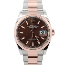 ROLEX DATEJUST 36MM CHOCOLATE DIAL WATCH 126201 ROSE GOLD