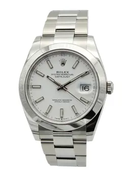 ROLEX DATEJUST 36MM WHITE DIAL DOMED BEZEL OYSTER - BRAND NEW UNWORN