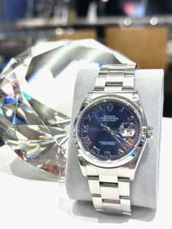 Rolex Model 16200 Datejust 36mm Blue Roman Dial Steel Men's Watch F Serial 2004