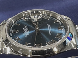 Rolex Model 16200 Datejust 36mm Blue Roman Dial Steel Men's Watch F Serial 2004