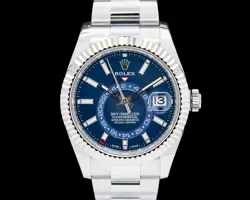 ROLEX 326934 SKY-DWELLER SS BLUE DIAL FULL SET