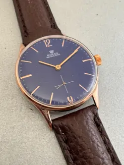 VINT ROLEX MARCONI BLUE  DIAL   SWISS MADE  WIND UP CA 57 NO RESERVE