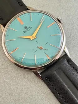 VINT ROLEX MARCONI TURQUOISE  EXTREMELLY BIG DIAL  SWISS   CA 56 NO RESERVE