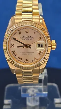 ROLEX DATEJUST 179175 PRESIDENTIAL 18K ROSE GOLD PINK DIAL  26MM ROLEX BOX