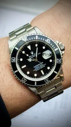 1984 ORIGINAL ROLEX SUBMARINER DATE 16800 STAINLESS STEEL MEN'S WRISTWATCH