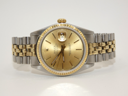 SERVICED ROLEX DATEJUST TWO TONE 36MM 16013 UPGRADED SAPPHIRE CRYSTAL 18K #WI433