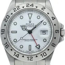 ROLEX EXPLORER 2 16570(P) BOX WARRANTY STAINLESS STEEL MENSWATCH WHITE FINIS...