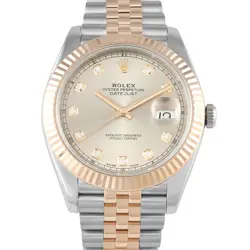 ROLEX DATEJUST 41 SUNDUST DIAMOND DIAL TWO-TONE JUBILEE WATCH 126331