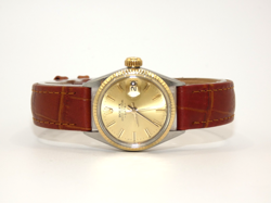 1964 ROLEX OYSTER PERPETUAL DATE REF 6517 25MM LADIES 18K SS AUTOMATIC #WI422