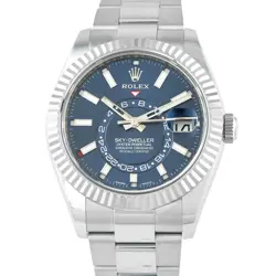 ROLEX SKY-DWELLER BLUE DIAL STEEL AND WHITE GOLD OYSTER WATCH 326934