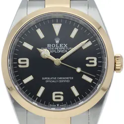 ROLEX EXPLORER 36 WATCH 124273 BOX WARRANTY K18YG/STAINLESS STEEL MENSWATCH ...