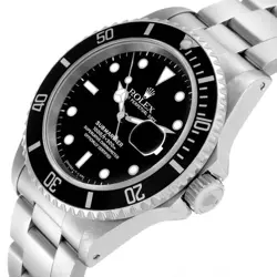 1994 Rolex 40mm Submariner Oyster Date Steel Watch w/Black Dial and Black Bezel.