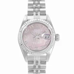 ROLEX DATEJUST 26 79174 TAHITIAN MOTHER OF PEARL WHITE GOLD ARABIC LADIES WATCH