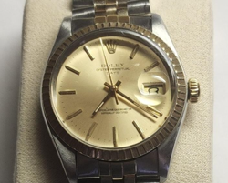 ROLEX 36MM DATEJUST 1603 TWO TONE - JUBILEE BRACELET  - GOLD DIAL