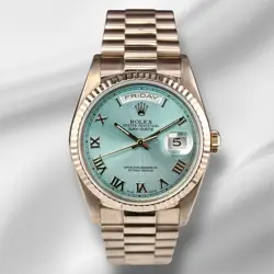 ROLEX DAY-DATE 36MM 18K WHITE GOLD PRESIDENT MEN'S WATCH REF 18239