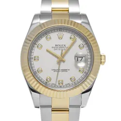 ROLEX DATEJUSTII 116333G IVORY/DIAMOND WATCH 685116