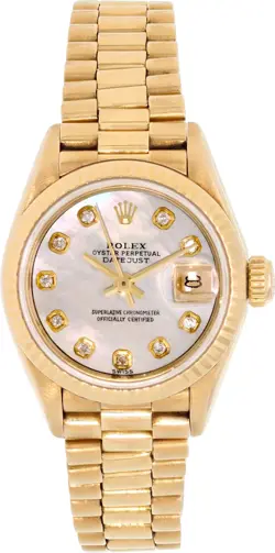ROLEX LADIES DATEJUST 18K YELLOW GOLD
