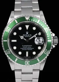 ROLEX SUBMARINER 16610LV 'KERMIT' 40MM 2010 BOX AND PAPERS