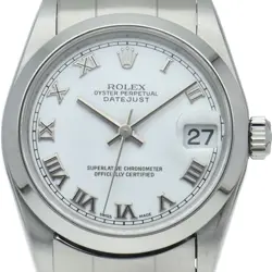 ROLEX DATEJUST BOY'S WATCH 78240(Y) STAINLESS STEEL UNISEXWATCH WHITE USED