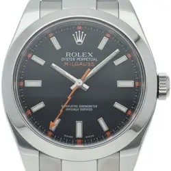 ROLEX MILGAUSS WATCH 116400 STAINLESS STEEL MENSWATCH BLACK USED