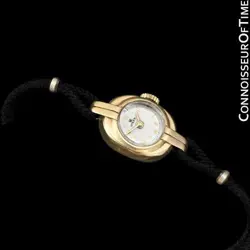 1950'S ROLEX STANDARD LADIES SOLID 10K GOLD WATCH - SERVICED WITH WARRANTY