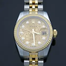 ROLEX 179173 DATEJUST DATEJUST 26MM 10P DIAMOND COMPUTER DIAL 18K COMBI JUBILEE