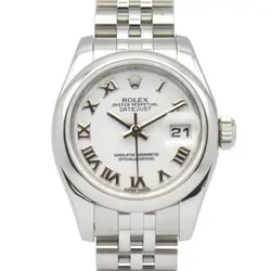 ROLEX DATEJUST RANDOM SERIAL SS LADIES WHITE RO/OYSTER 179160 #MM049