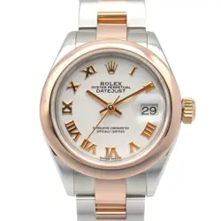 ROLEX DATEJUST RANDOM SERIAL K18PG SS LADIES WHITE RO 279161 #MM023