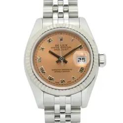 ROLEX DATEJUST D-SERIES K18WG SS LADIES PINK RO 179174 #MM046