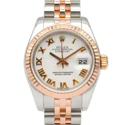 ROLEX DATEJUST G-SERIAL K18PG SS LADIES WHITE 179171 #MM026