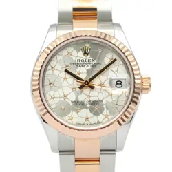 ROLEX DATEJUST RANDOM SERIAL K18PG SS MEN'S FLORAL 278271 #MM007
