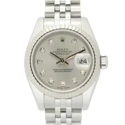 ROLEX DATEJUST 10P DIAMOND D-SERIES K18WG SS LADIES NP 179174G #MM042