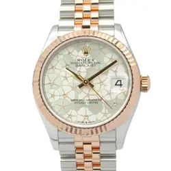 ROLEX DATEJUST 31 K18PG SS LADIES FLORAL MOTIF 278271 #MM005
