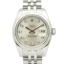 ROLEX DATEJUST 10P DIAMOND G SERIAL K18WG SS LADIES NP 179174G #MM039