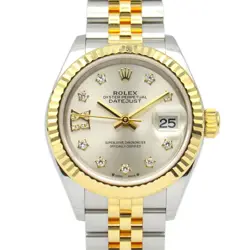 ROLEX DATEJUST 9P/IX DIAMOND RANDOM SERIAL K18YG SS LADIES' 279173G #MM008