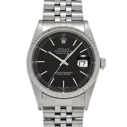 ROLEX DATEJUST 16234 BLACK WATCH 681853