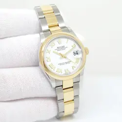 ROLEX 278243 DATEJUST 18K/SS WITH WHITE ROMAN DIAL ON OYSTER