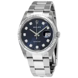 ROLEX DATEJUST 36 BLUE JUBILEE DIAMOND DIAL LADIES OYSTER WATCH 126234BLJDO