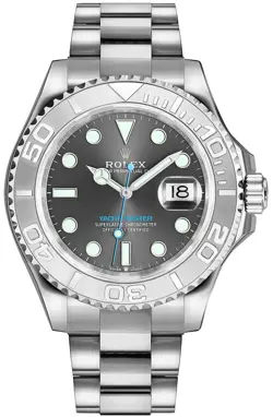 ROLEX YACHT-MASTER 40MM GRAY DIAL DATE STAINLESS STEEL MEN'S WATCH 126622-0001