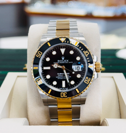 Rolex Submariner 126613LN Silver and Gold Oyster Bracelet with Black Bezel B/PPR