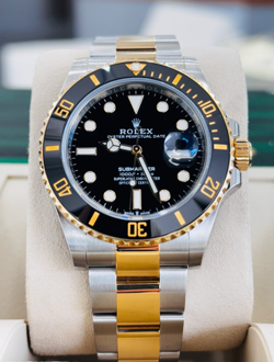 Rolex Submariner 126613LN Silver and Gold Oyster Bracelet with Black Bezel B/PPR
