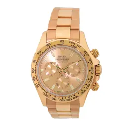 ROLEX 18K ROSE GOLD 40MM DAYTONA COSMOGRAPH BAGUETTE 116505 BOX WARRANTY 2011