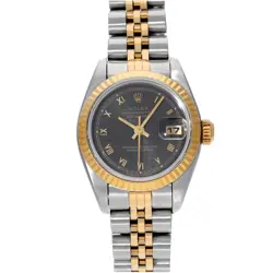 ROLEX DATEJUST 69173 S-SERIES (1994) BLACK COMPUTER LADIES AUTOMATIC #GZ169