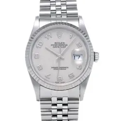 ROLEX DATEJUST 16234 W SERIAL (1996) SILVER COMPUTER MEN'S AUTOMATIC #GZ116