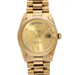 ROLEX DAY-DATE 18238A L-SERIES (1990) DIAMOND MEN'S AUTOMATIC #GZ039