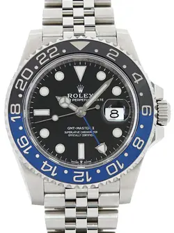 ROLEX GMT-MASTER II BLUE X BLACK BEZEL 126710BLNR RANDOM MEN #T014