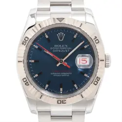 ROLEX DATEJUST TURN-O-GRAPH 116264 SSWG SS AT BLUE-FACE 2 EXTRA LINKS