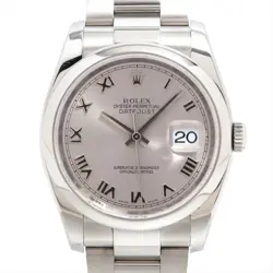ROLEX DATEJUST 36 116200 SS SS AT SILVER-FACE 1 EXTRA LINK G NUMBER